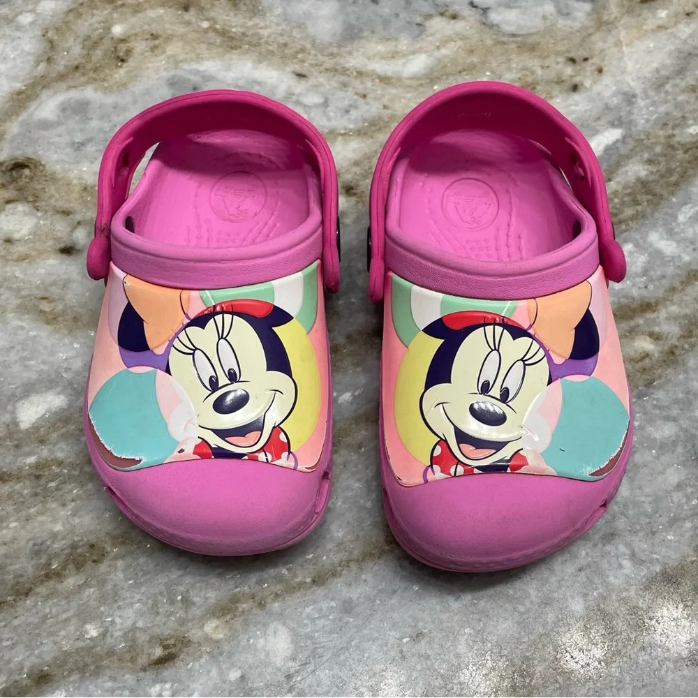 Girls Disney Minnie Mouse Crocs 6 C 7